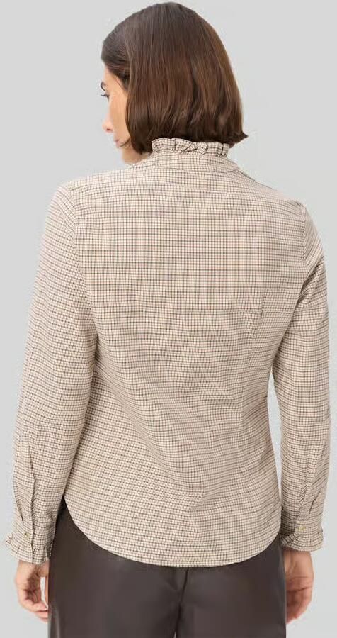 BRAX blouse met lange mouwen met kraag met ruches model 'VICTORIA' - Foto 3