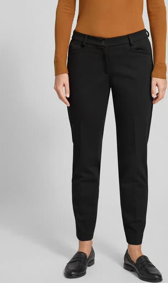 BRAX Broek met elastische band en persplooien model 'MARON'