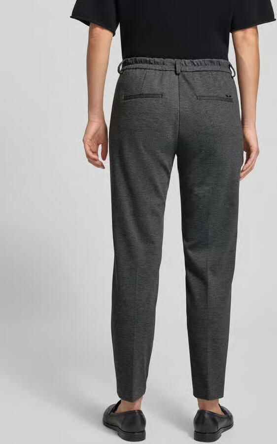 BRAX Broek met elastische band en persplooien model 'MARON'