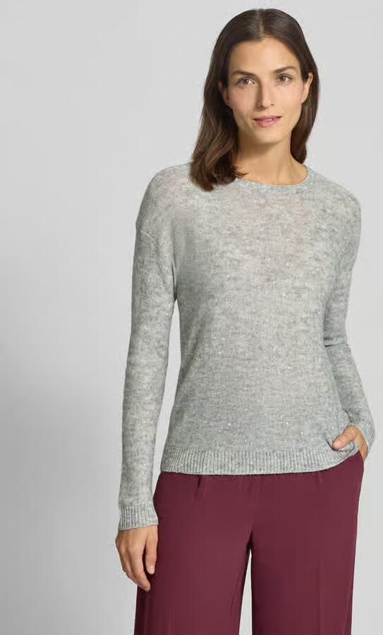BRAX Gebreide pullover van wolmix met pailletten model 'Lesley' - Foto 2