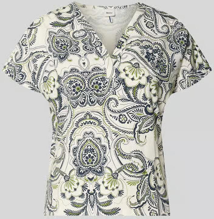 BRAX loose fit T-shirt van mix van katoen en modal model 'CAELEN S' - Foto 2