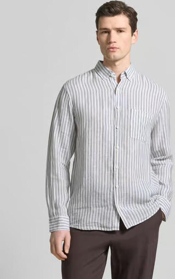 BRAX modern fit vrijetijdsoverhemd van puur linnen model 'Daniel' - Foto 4