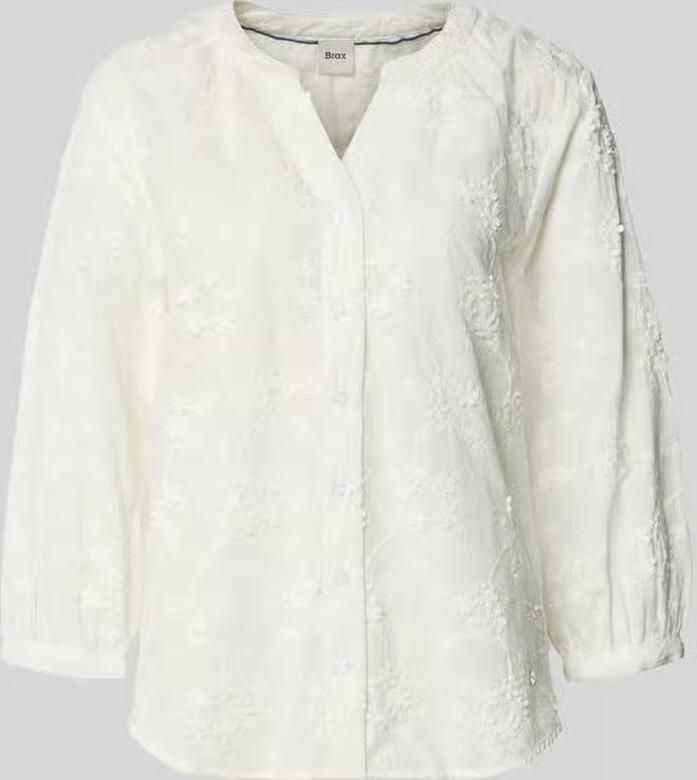BRAX Regular fit blouse met florale siergarnering model 'Velia' - Foto 2