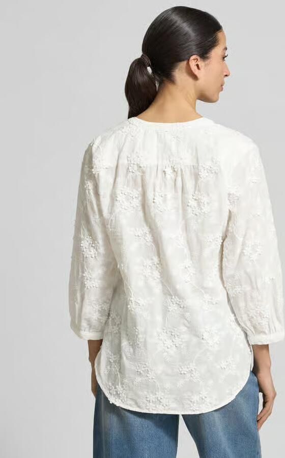 BRAX Regular fit blouse met florale siergarnering model 'Velia' - Foto 3
