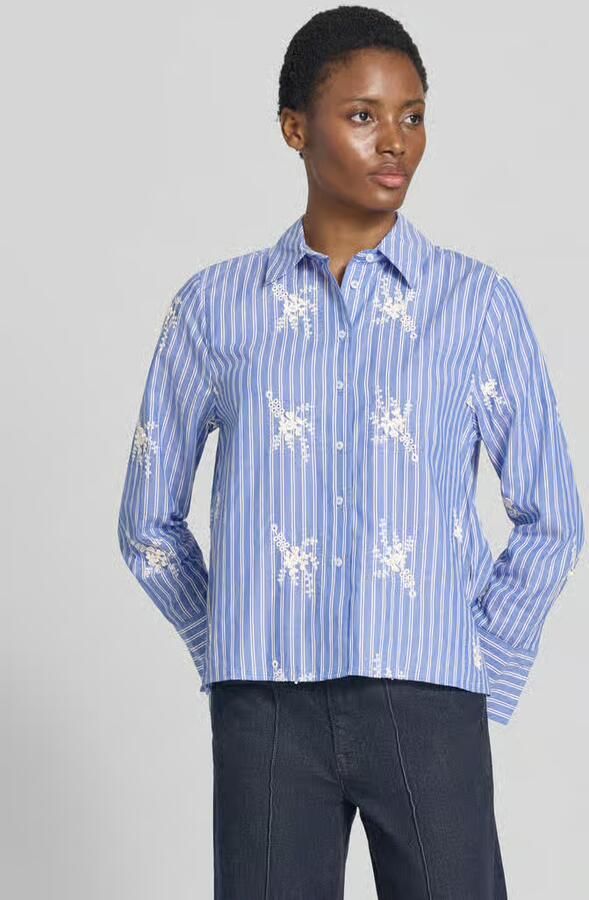 BRAX Regular fit blouse met lange mouwen van pure katoen model 'STYLE.VICA' - Foto 2