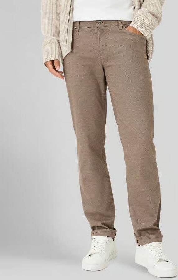 BRAX Regular fit chino van katoenmix met viscose model 'Wool Look Flex' - Foto 3
