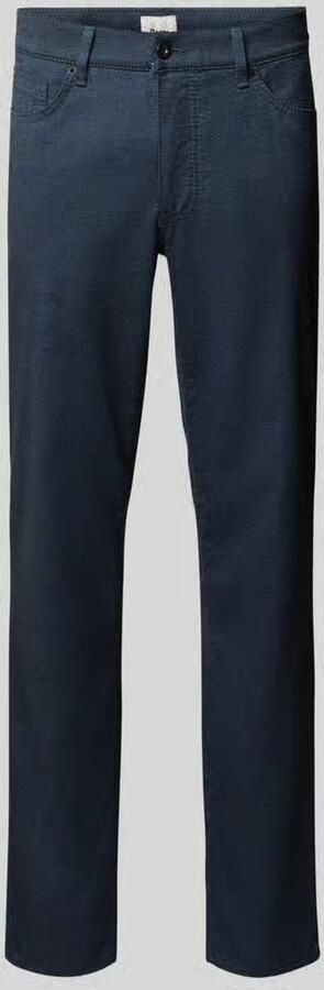 BRAX Regular fit chino van katoenmix met viscose model 'Wool Look Flex'