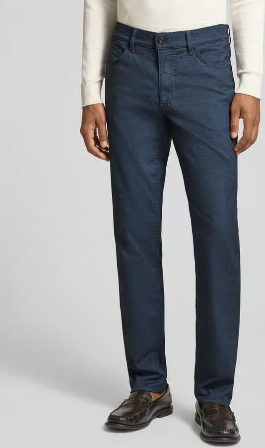 BRAX Regular fit chino van katoenmix met viscose model 'Wool Look Flex' - Foto 3
