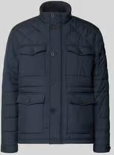 BRAX Regular fit gewatteerd jack met labelpatch