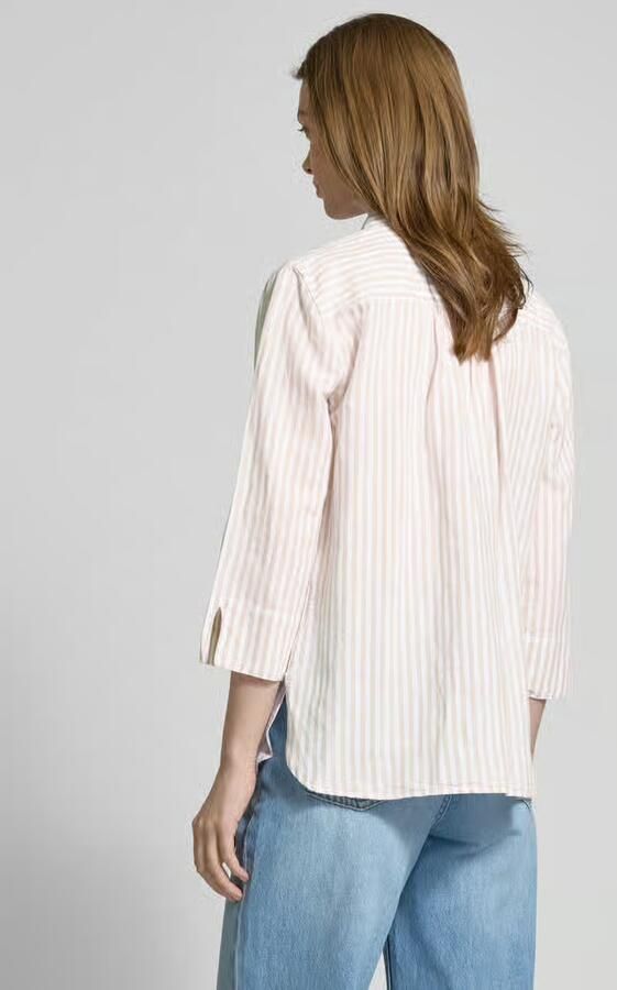 BRAX Regular fit linnen blouse met 3 4-mouwen model 'Vickie'
