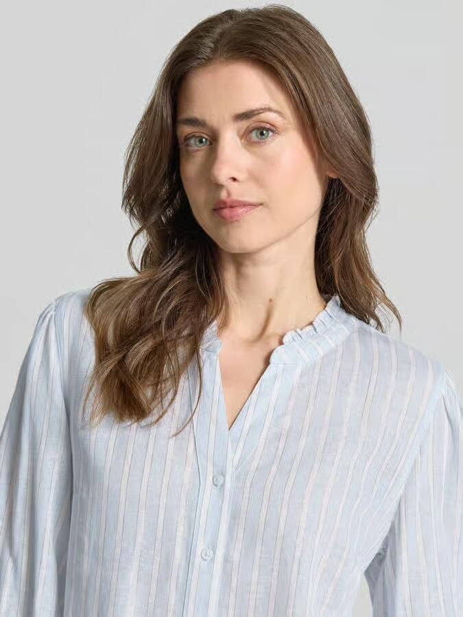 BRAX regular fit overhemdblouse van mix van linnen en viscose model 'VIOLET'