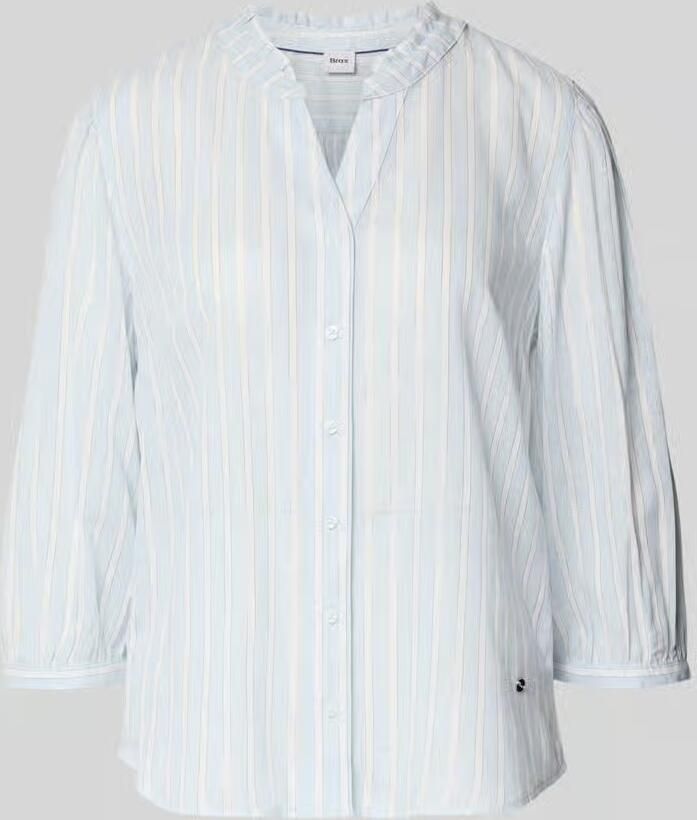 BRAX regular fit overhemdblouse van mix van linnen en viscose model 'VIOLET' - Foto 2