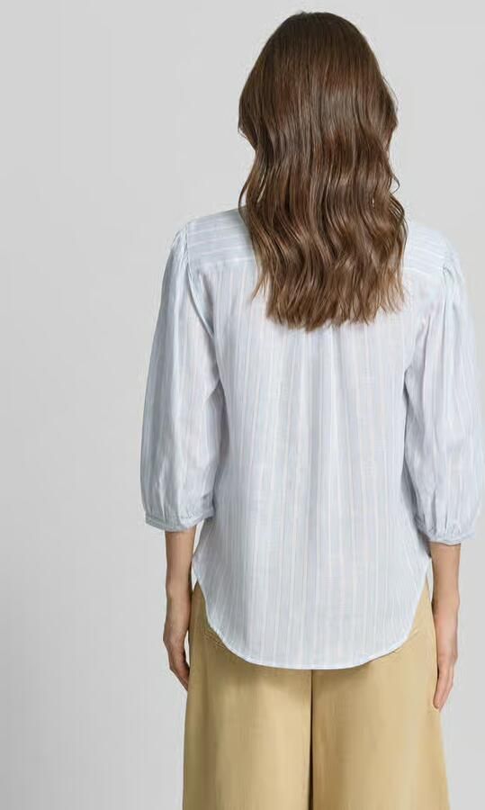 BRAX regular fit overhemdblouse van mix van linnen en viscose model 'VIOLET'