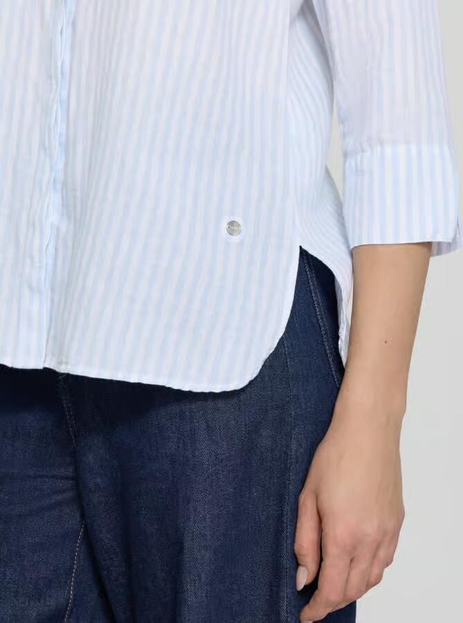 BRAX Regular fit linnen blouse met 3 4-mouwen model 'Vickie'