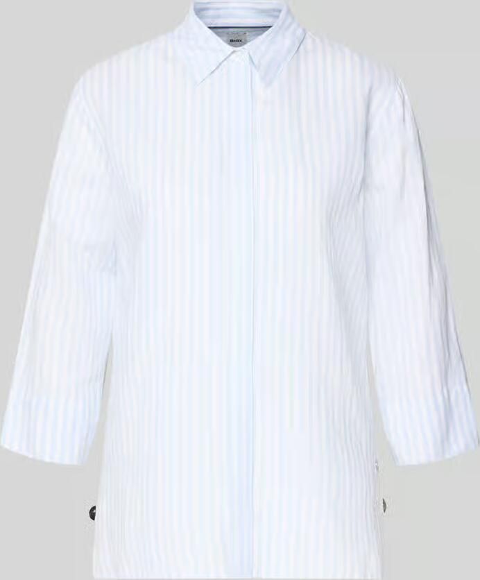 BRAX Regular fit linnen blouse met 3 4-mouwen model 'Vickie' - Foto 2