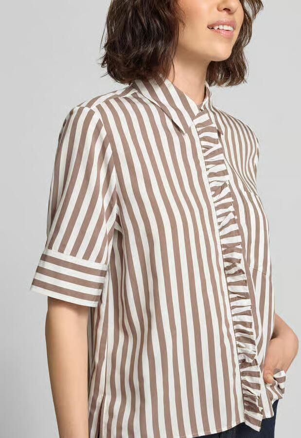 BRAX regular fit overhemdblouse van viscosemix model 'VICA FRIL' - Foto 3
