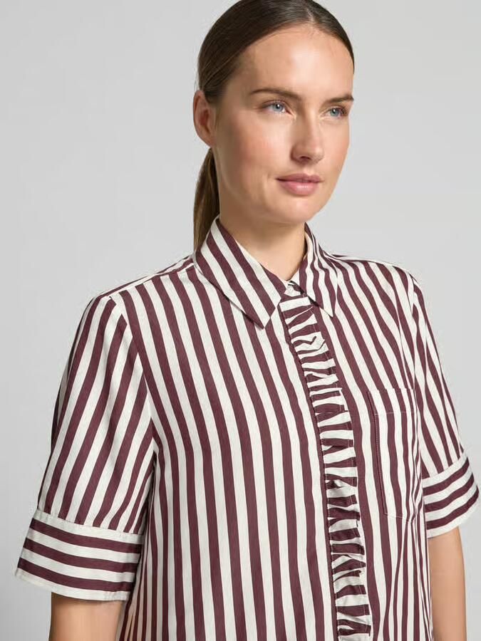 BRAX regular fit overhemdblouse van viscosemix model 'VICA FRIL' - Foto 3