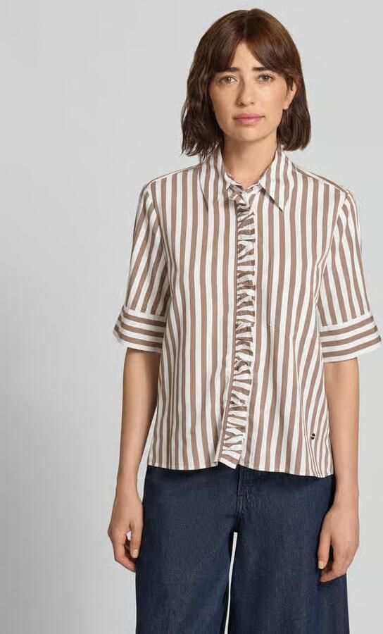 BRAX regular fit overhemdblouse van viscosemix model 'VICA FRIL' - Foto 7