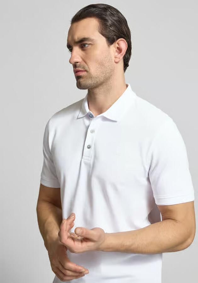 BRAX Regular fit poloshirt met labelprint model 'Pete' - Foto 2