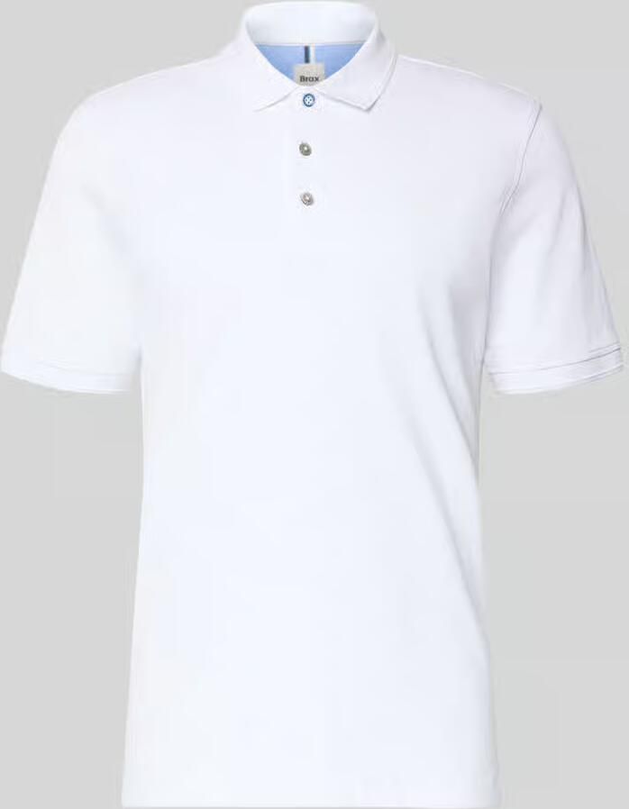 BRAX Regular fit poloshirt met labelprint model 'Pete'