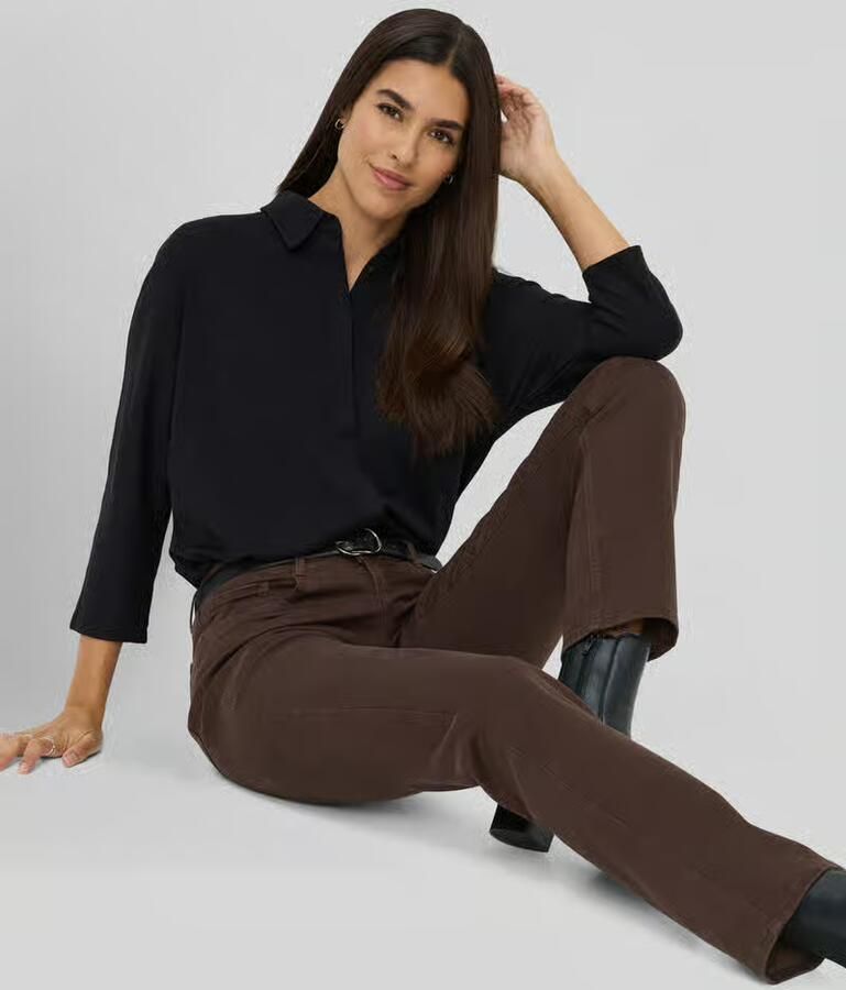 BRAX Regular fit recht broek van mix van katoen en lyocell met mix van modal katoen en elastaan model 'MARY'