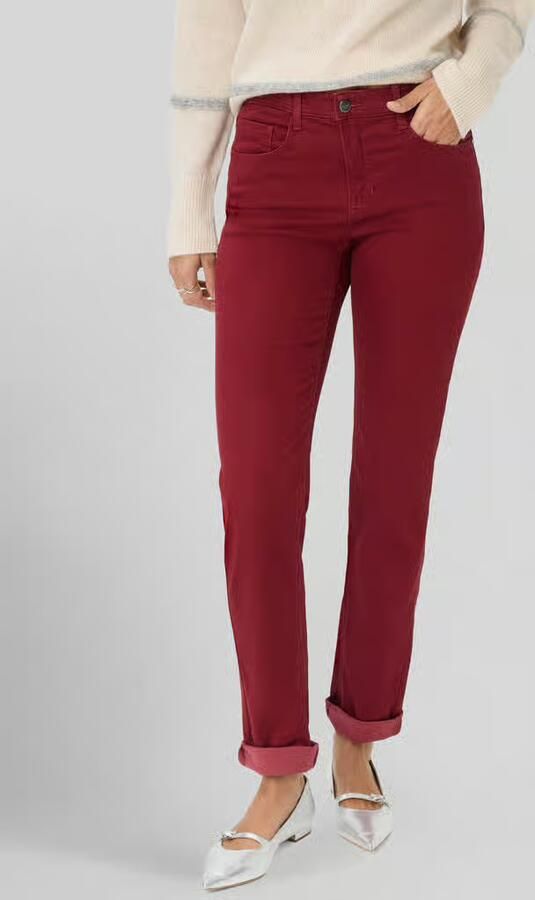 BRAX Regular fit recht broek van mix van katoen en lyocell met mix van modal katoen en elastaan model 'MARY' - Foto 3