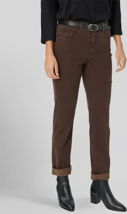 BRAX Regular fit recht broek van mix van katoen en lyocell met mix van modal katoen en elastaan model 'MARY' - Foto 3
