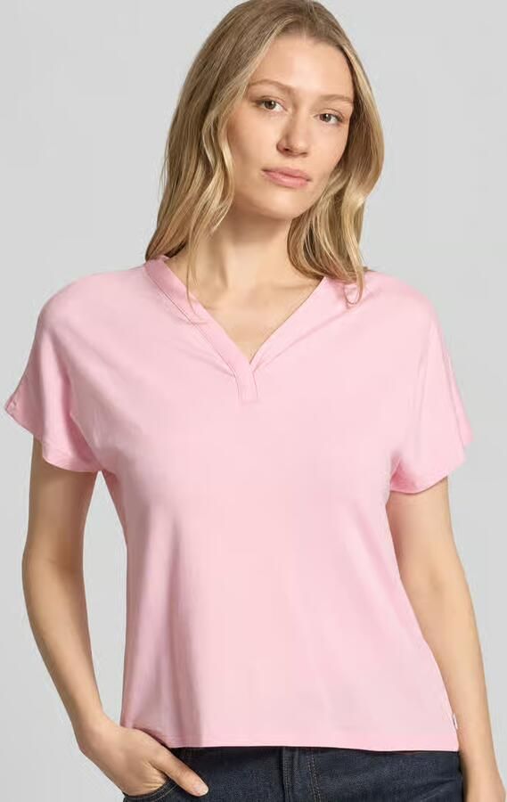 BRAX regular-fit T-shirt van katoenmix met viscosegehalte