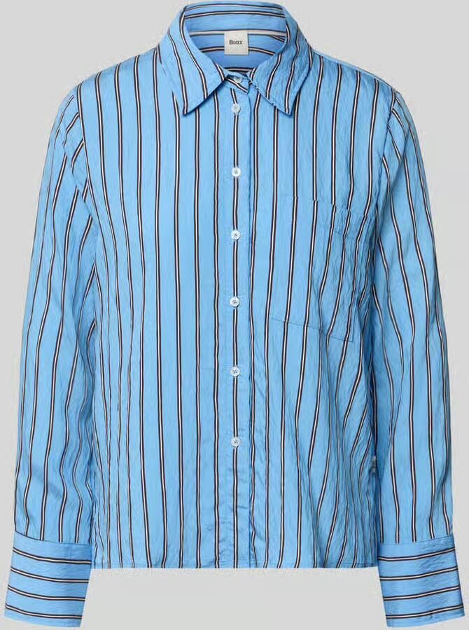 BRAX relaxed fit blouse met lange mouwen van viscosemix model 'VICA'