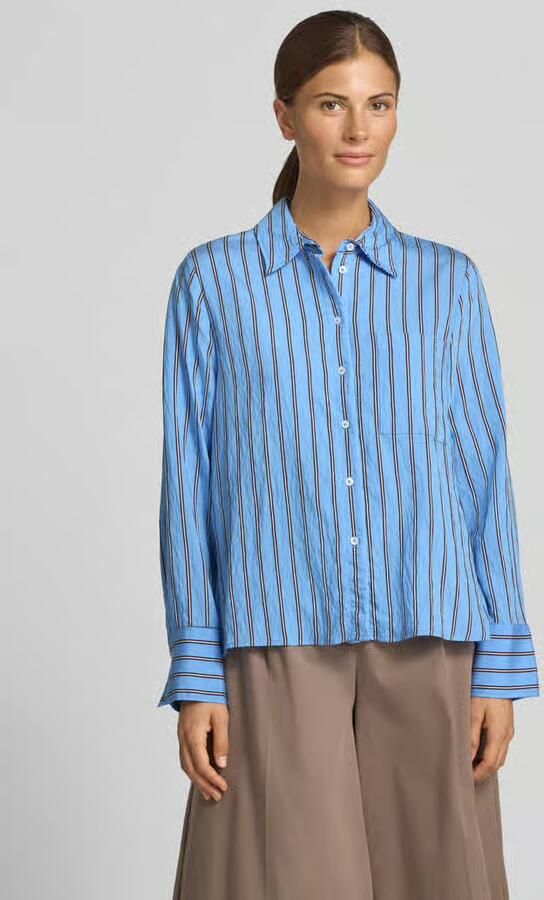 BRAX relaxed fit blouse met lange mouwen van viscosemix model 'VICA' - Foto 2