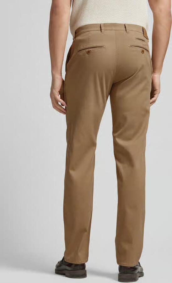 BRAX Moderne pasvorm platte voorkant chino broek Brown Heren