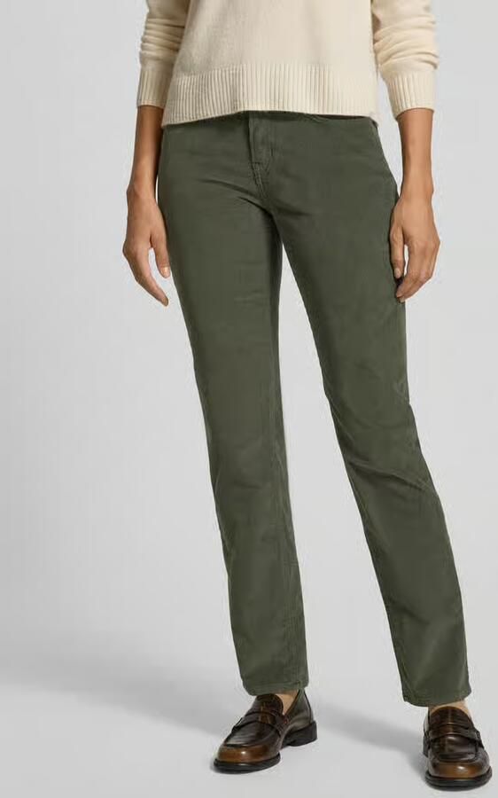 BRAX Slim fit corduroy broek in 5-pocketmodel model 'Carola' - Foto 2