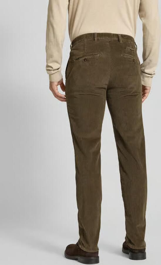 BRAX Slim fit corduroy broek met achterzakken model 'Fabio'