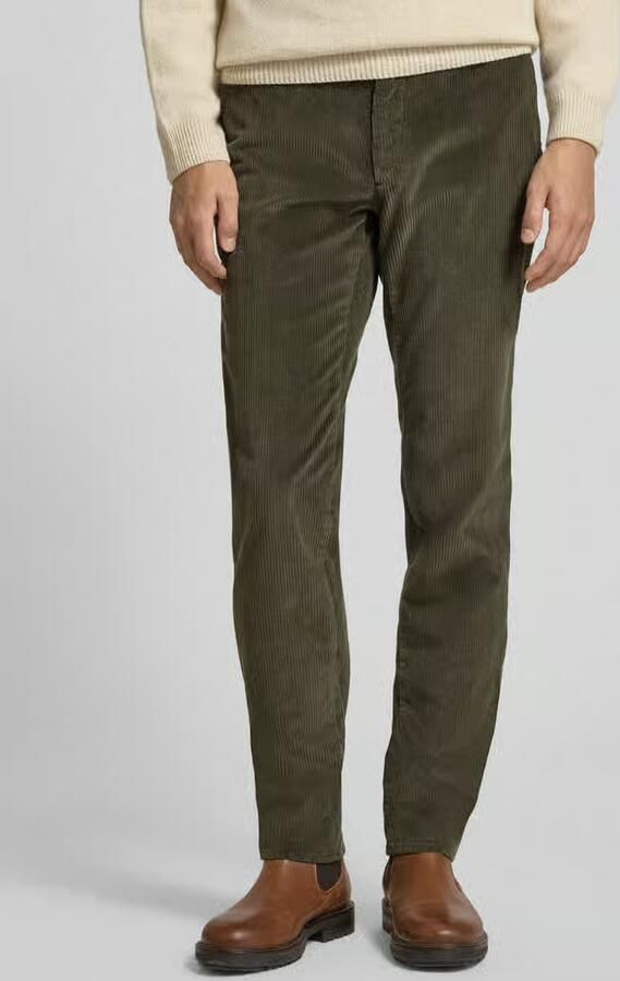 BRAX Slim fit corduroy broek met achterzakken model 'Fabio'