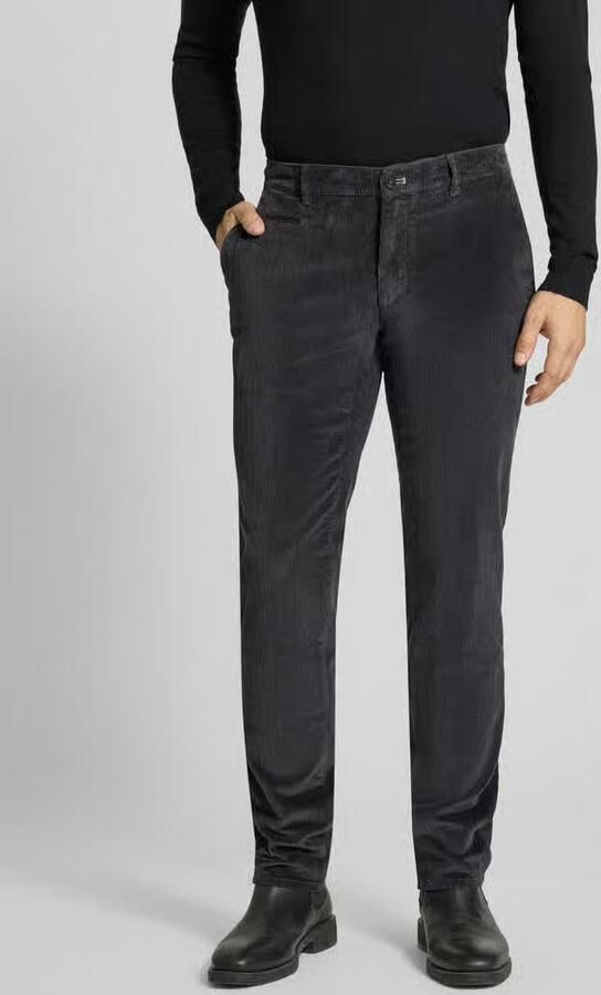 BRAX Slim fit corduroy broek met achterzakken model 'Fabio' - Foto 2