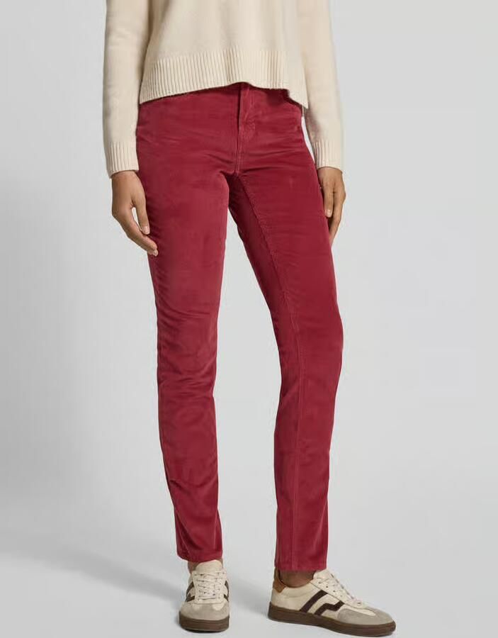 BRAX Slim fit corduroy broek van katoenmix model 'Mary' - Foto 2