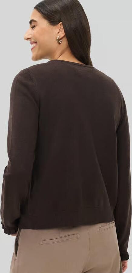 BRAX Slim fit gebreid jack van mix van scheerwol en kasjmier model 'ANN' - Foto 2
