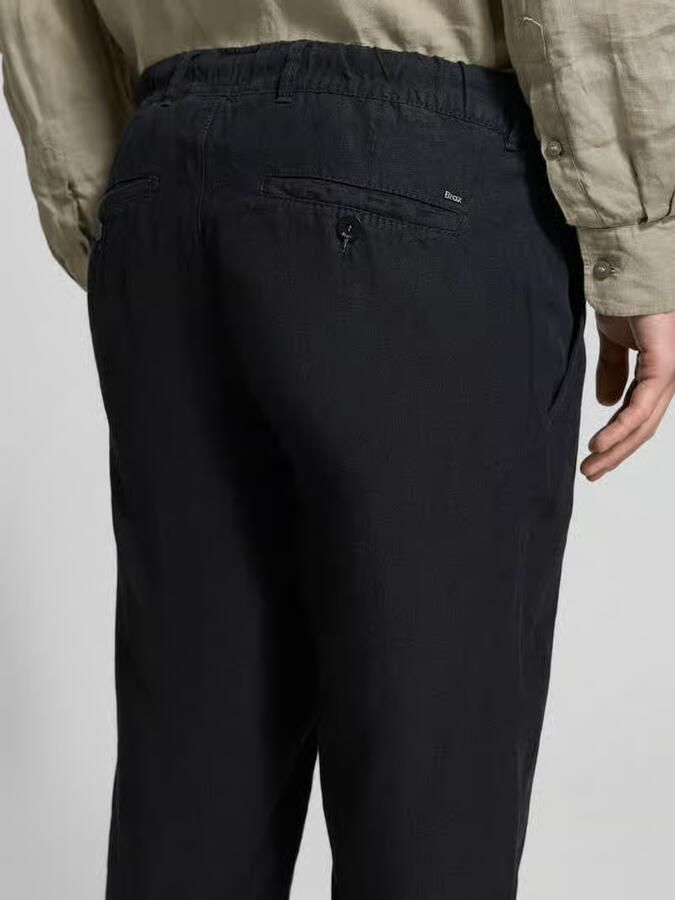 BRAX slim fit linnen broek van puur linnen model 'Fabio'
