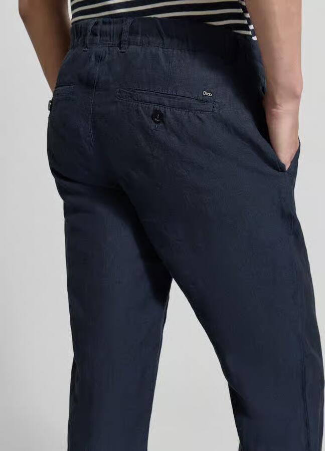 BRAX slim fit linnen broek van puur linnen model 'Fabio' - Foto 2