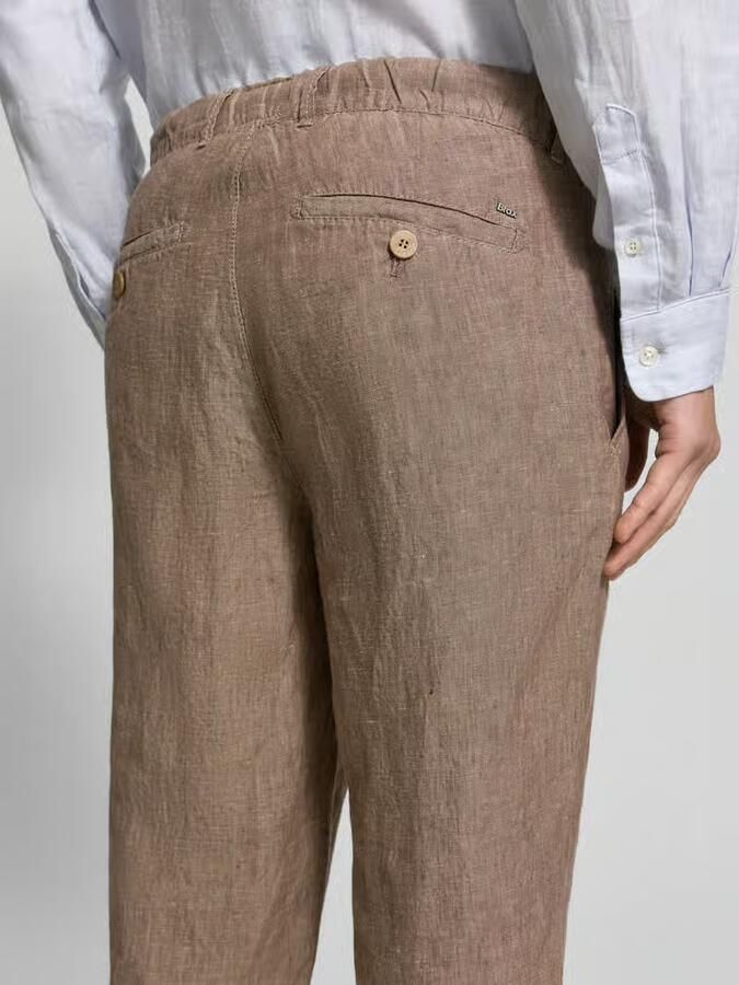 BRAX slim fit linnen broek van puur linnen model 'Fabio'