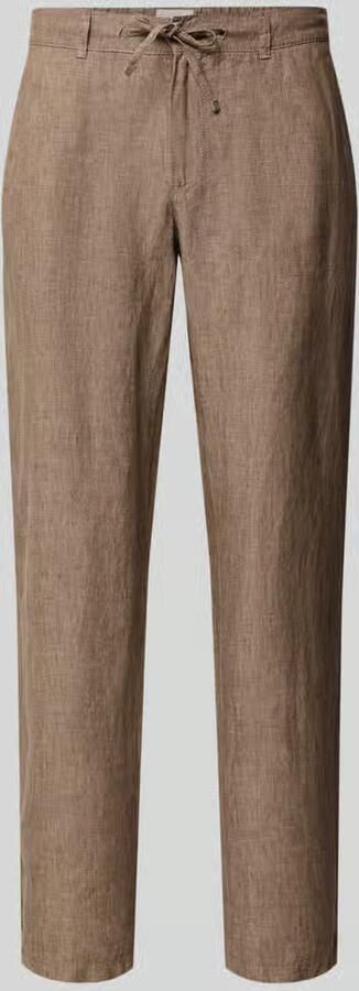 BRAX slim fit linnen broek van puur linnen model 'Fabio' - Foto 2