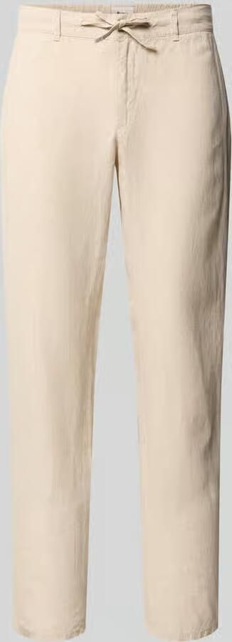 BRAX slim fit linnen broek van puur linnen model 'Fabio' - Foto 2