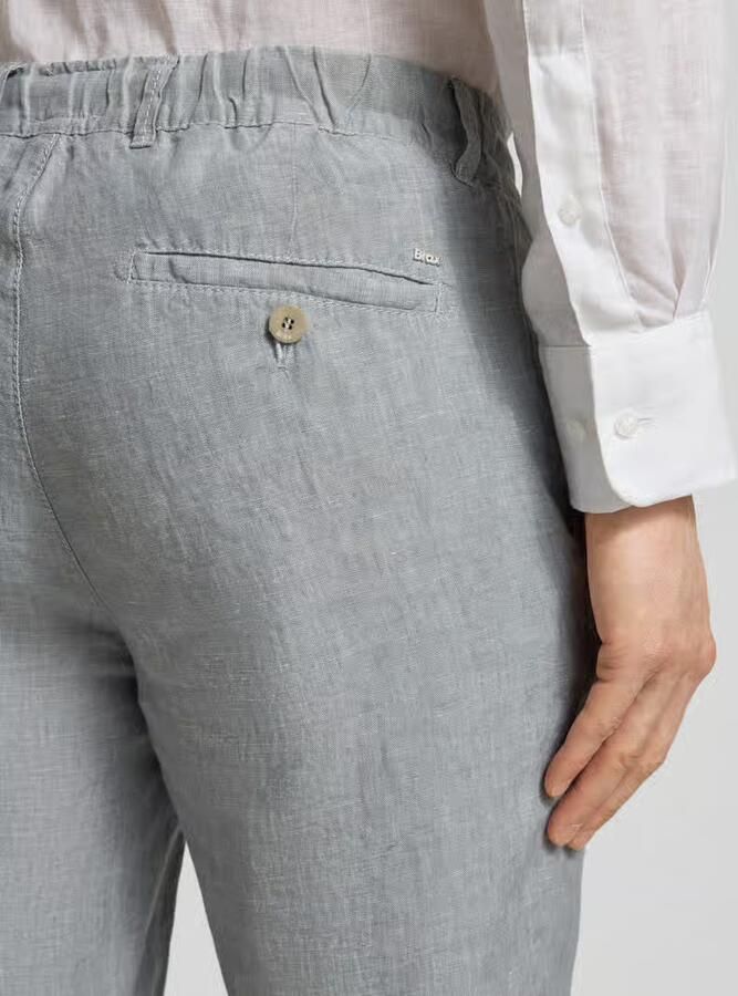 BRAX slim fit linnen broek van puur linnen model 'Fabio'