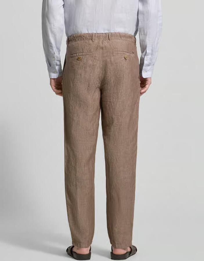 BRAX slim fit linnen broek van puur linnen model 'Fabio'