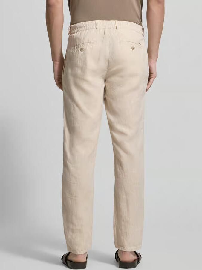 BRAX slim fit linnen broek van puur linnen model 'Fabio' - Foto 2