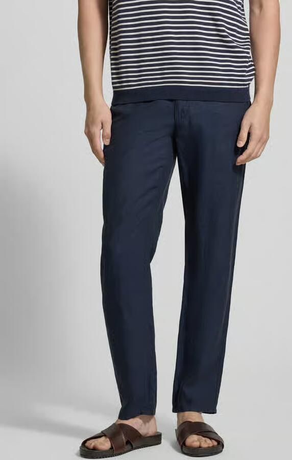BRAX slim fit linnen broek van puur linnen model 'Fabio' - Foto 4