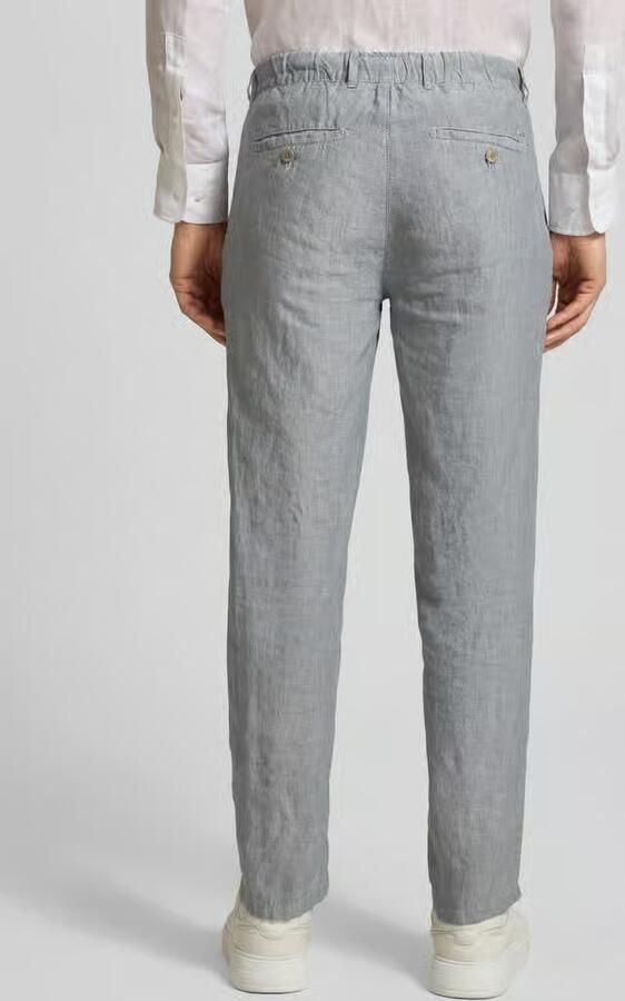 BRAX slim fit linnen broek van puur linnen model 'Fabio' - Foto 3