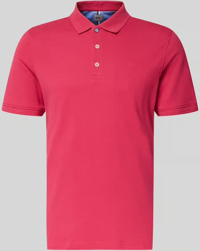 BRAX Slim fit poloshirt van katoenmix model 'Pete'