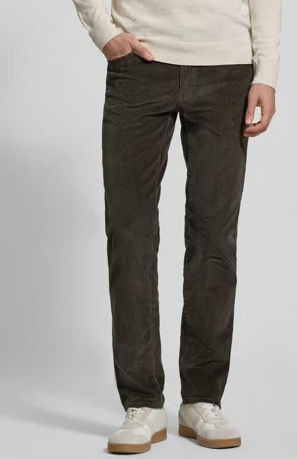 BRAX straight fit corduroy broek van katoenmix model 'Mythos Flex Cord' - Foto 3