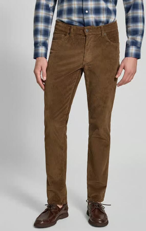 BRAX straight fit corduroy broek van katoenmix model 'Mythos Flex Cord' - Foto 2